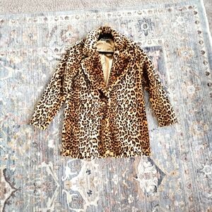 NWOT Nasty Gal Leopard Fuax Fur Jacket Size Small